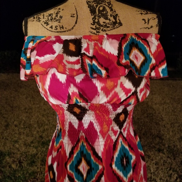 FEATHERS strapless summer dress - Picture 5 of 6